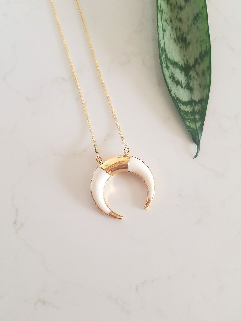 Thumbnail: Crescent Bone Necklace
