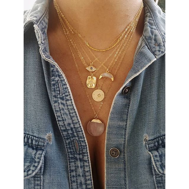 Thumbnail: Opal Star Pendant Necklace