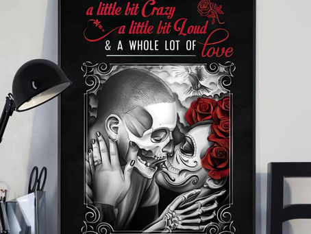 Buy - Sugar Skull Couple This Is Us A Whole Lot Of Love poster, canvas