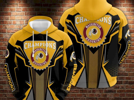 New - Champion - Washington Redskins Limited Hoodie - 3D Hoodie