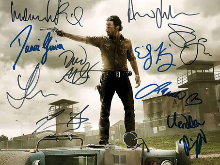 Best - THE WALKING DEAD Autograph POSTER canvas Signed by 13 of Cast Ultra