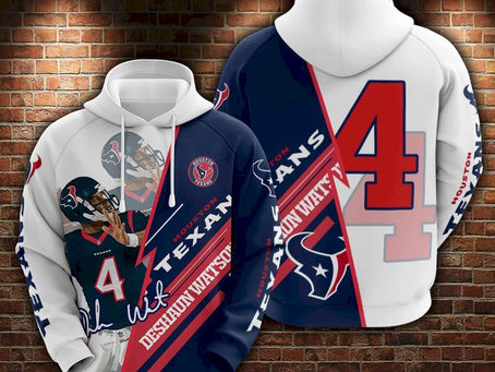 Buy - Deshaun Watson - Houston Texans Limited Hoodie - 3D Hoodie