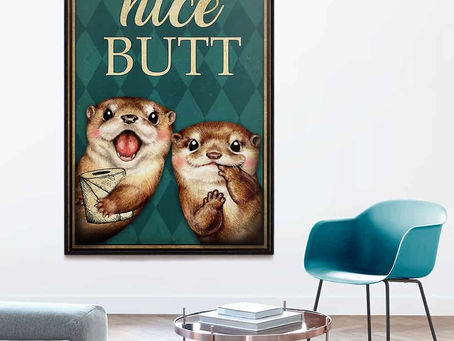 Shop - Otter Nice Butt poster, canvas