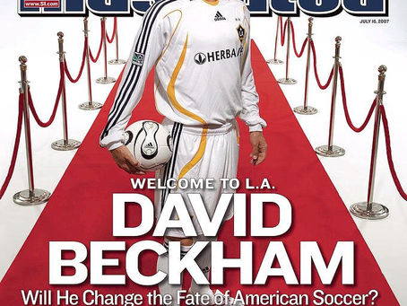 New - Los Angeles Galaxy David Beckham Sports Poster Canvas Framed