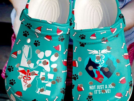Hot - Vet Tech Colorful Cats And Dogs Crocs Clog Shoes