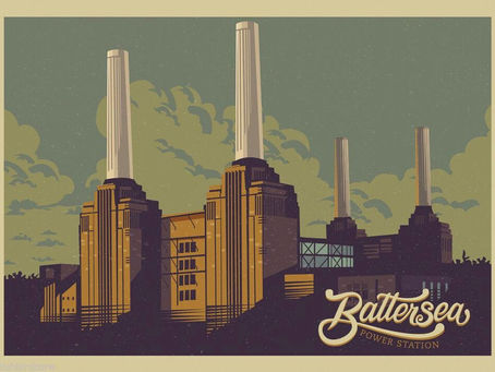 Buy - BATTERSEA POWER STATION RETRO TRAVEL Poster canvas art Wall Decor