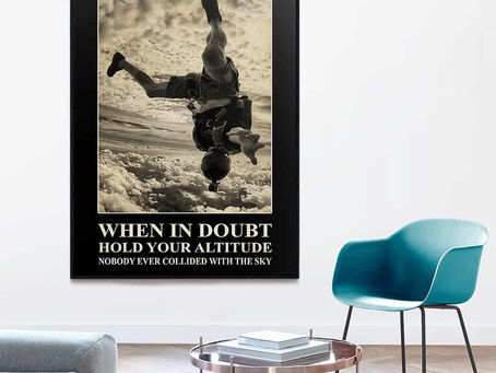 Shop - Skydiving When In Doubt Hold Your Altitude Nobody Ever Collided With The Sky poster, canvas