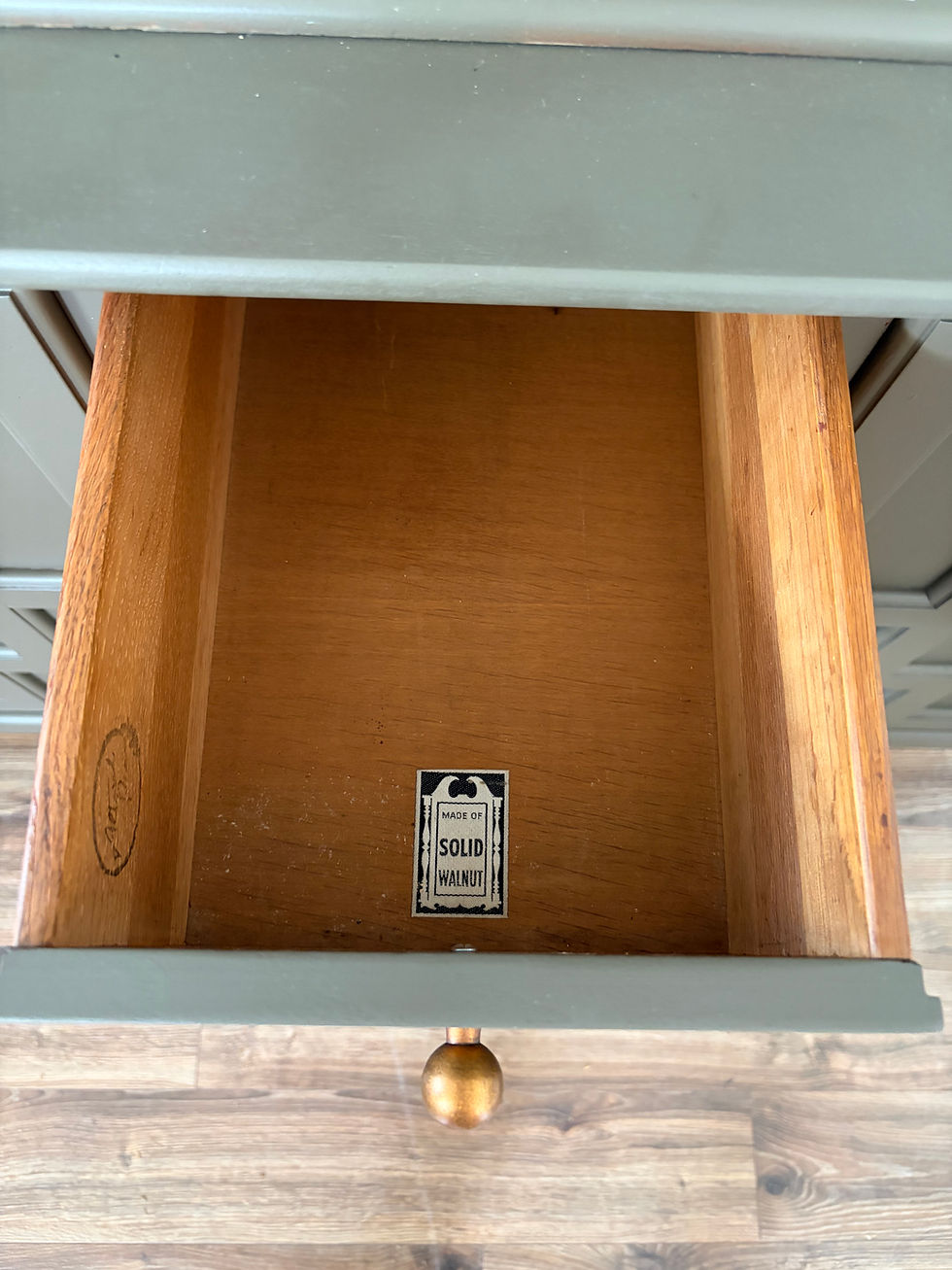 Thumbnail: Vintage Solid Walnut Hutch
