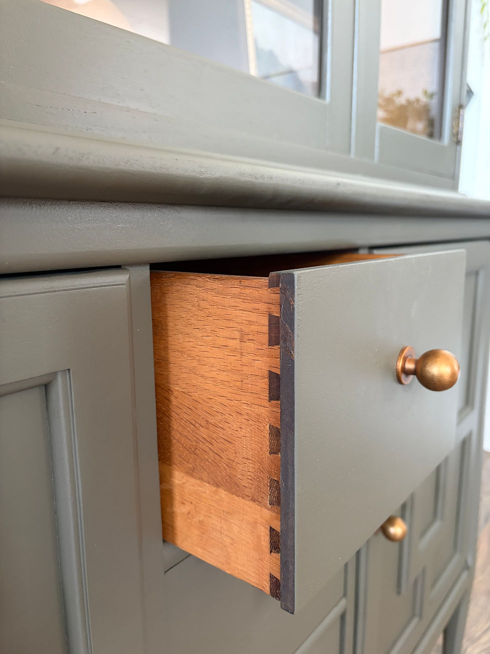 Thumbnail: Vintage Solid Walnut Hutch