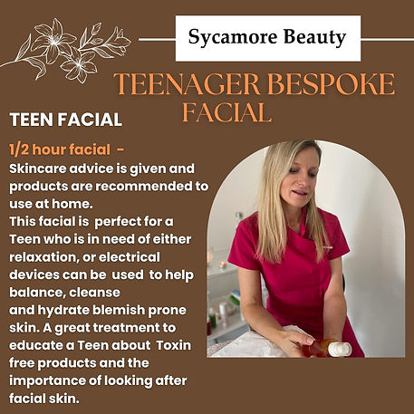 Advert for a teen facial
