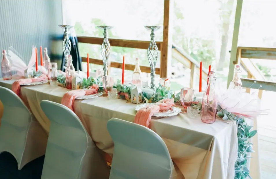 Wedding reception tables from a couple who created a perfect guest list