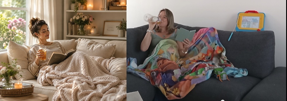 Mon instant cocooning parfait : dans ma tête VS la réalité
