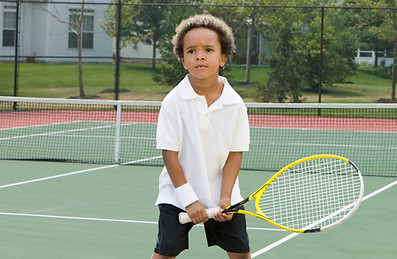 Boy Holding Racket