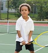 Boy Holding Racket
