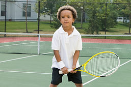 Boy Holding Racket