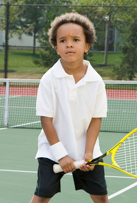 Boy Holding Racket