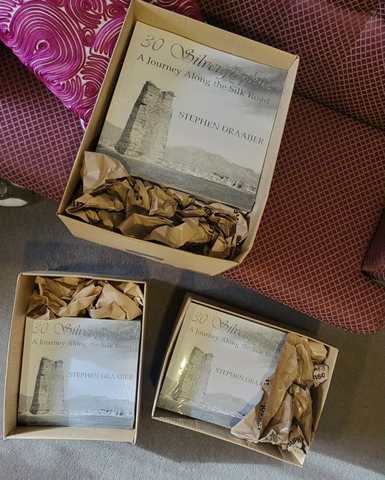Three boxes full of the book