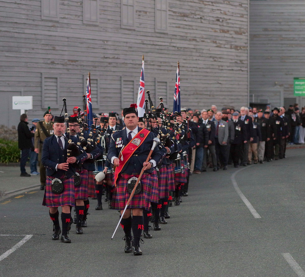 Pipe band and veterans