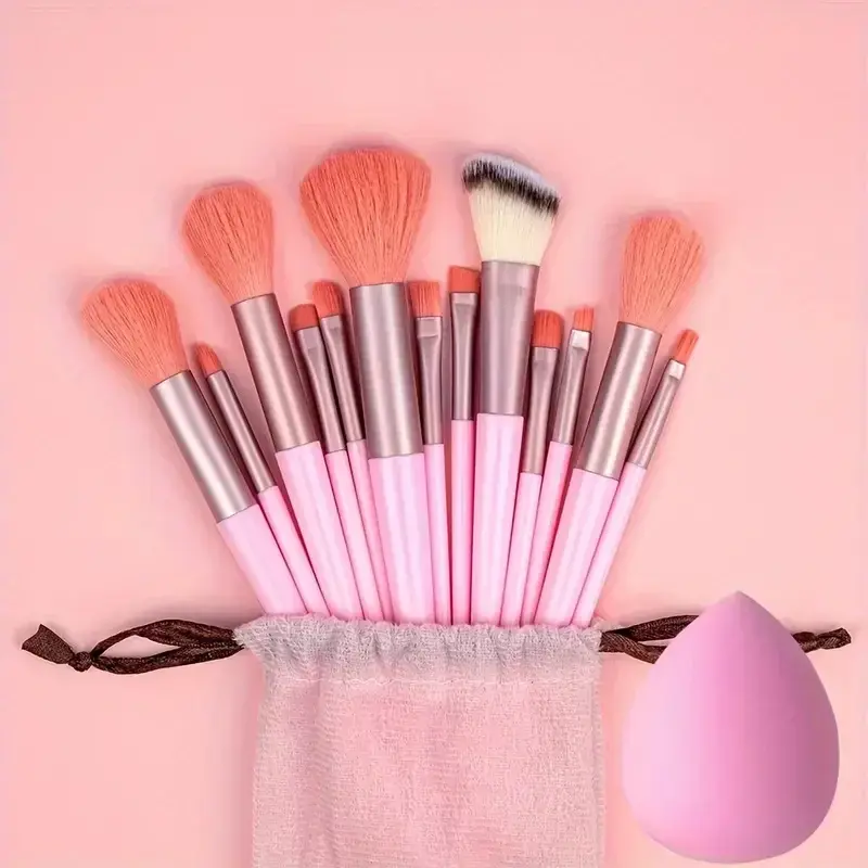 Soft Makeup Brush Set (13 Pieces)