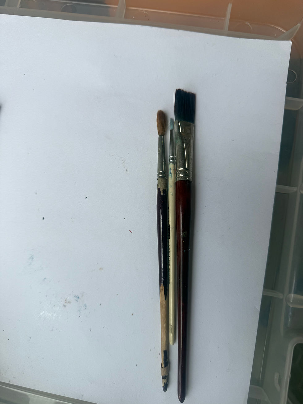 Thumbnail: Acrylic and Watercolour brushes - good condition sets of 3