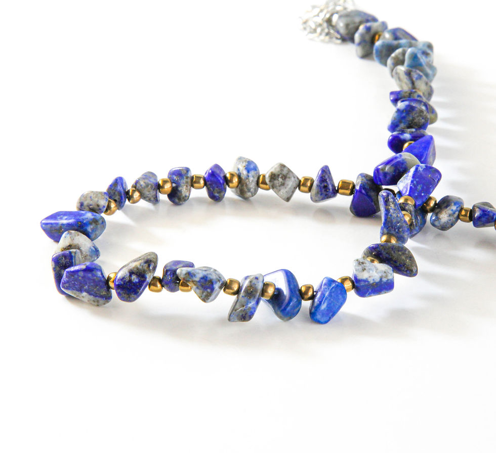 Miniatura: Colar Cascalho Azul