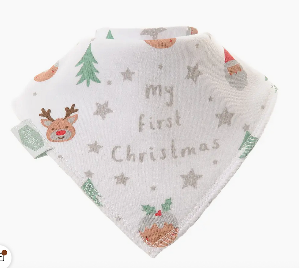 My First Christmas White Bib