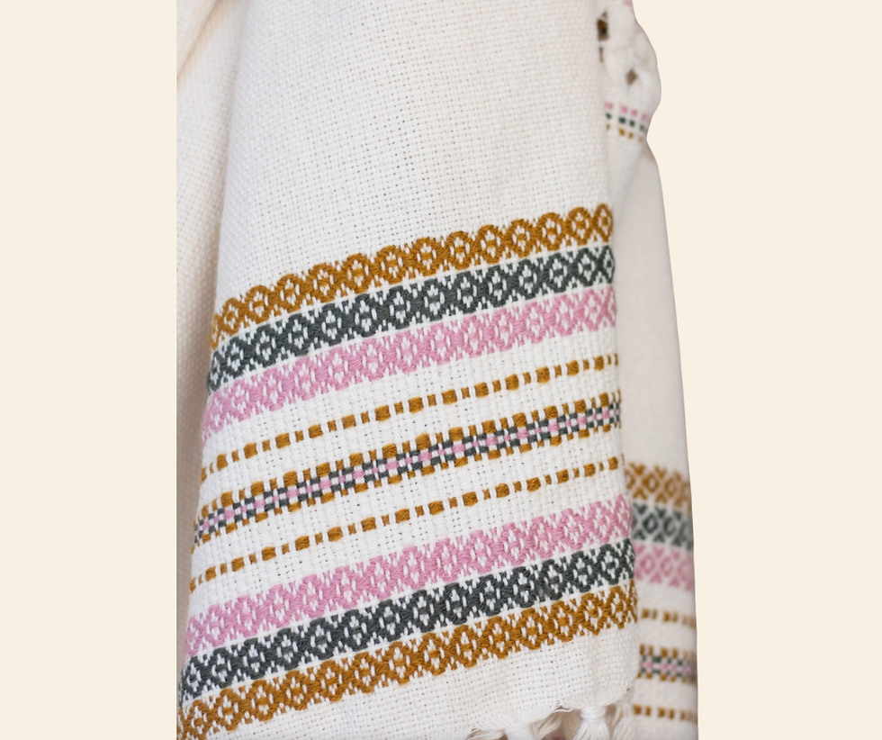 Thumbnail: Rebozo. Handwoven Organic Cotton Shawl Wrap