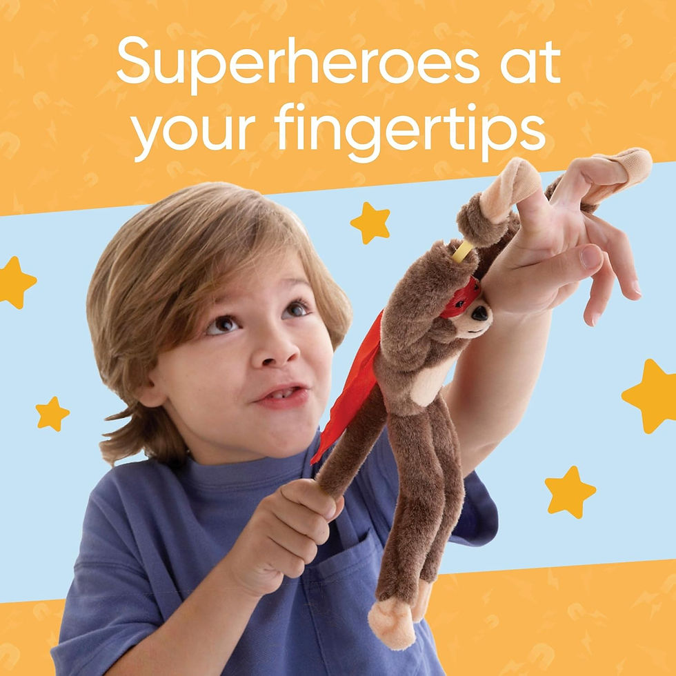 Thumbnail: Set of 3 Flying Flingshot Howler Monkeys Plush Toys with Sound, 11.5''H