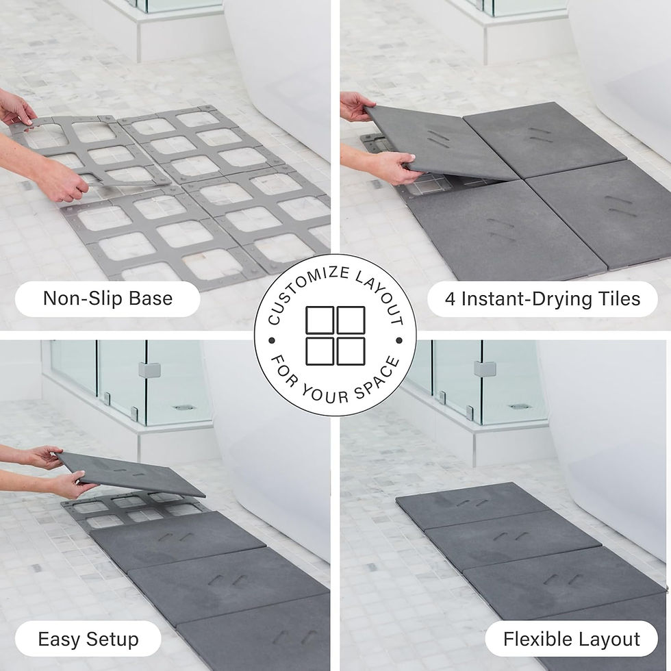 Thumbnail: Dorai Home Stone Bath Mat for Bathroom – Large, Quick-Drying, Non-Slip Surfac
