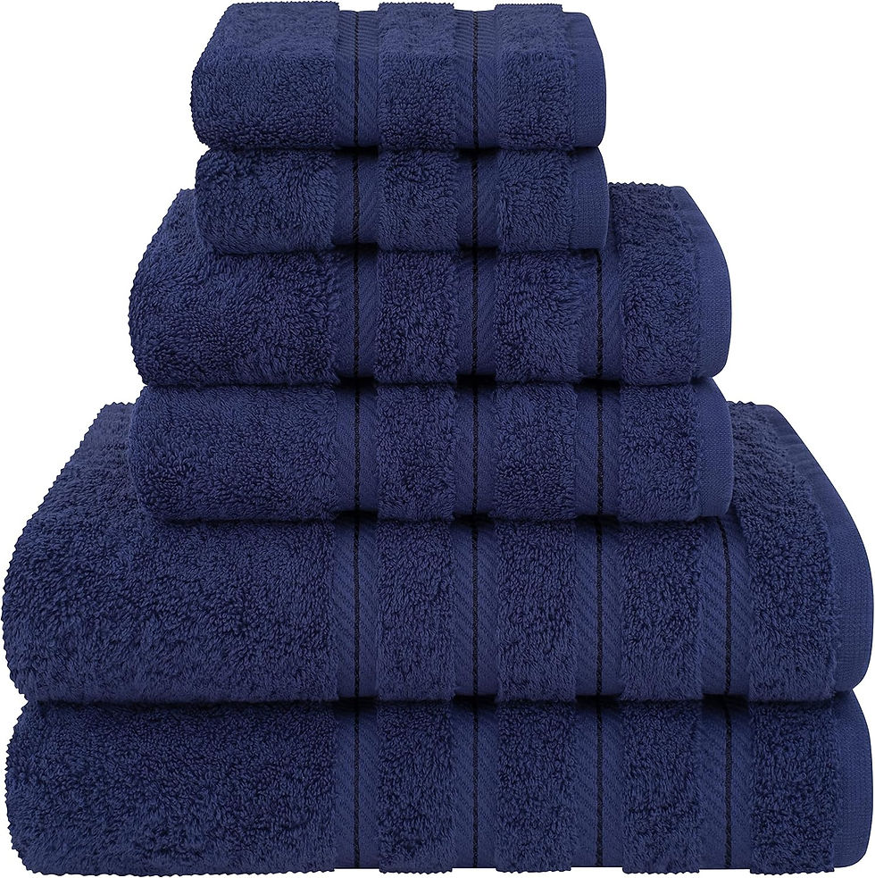 Thumbnail: American Soft Linen Luxury 6 Piece Towel Set, 2 Bath Towels 2 Hand Towel 2 Wash