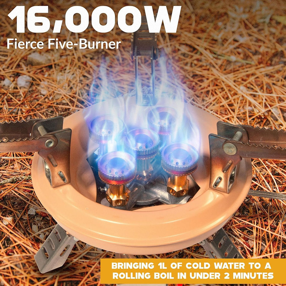 Thumbnail: Roamix 54,500 BTU Multi-Fuel Portable Camping Stove – 16,000W Collapsible Win