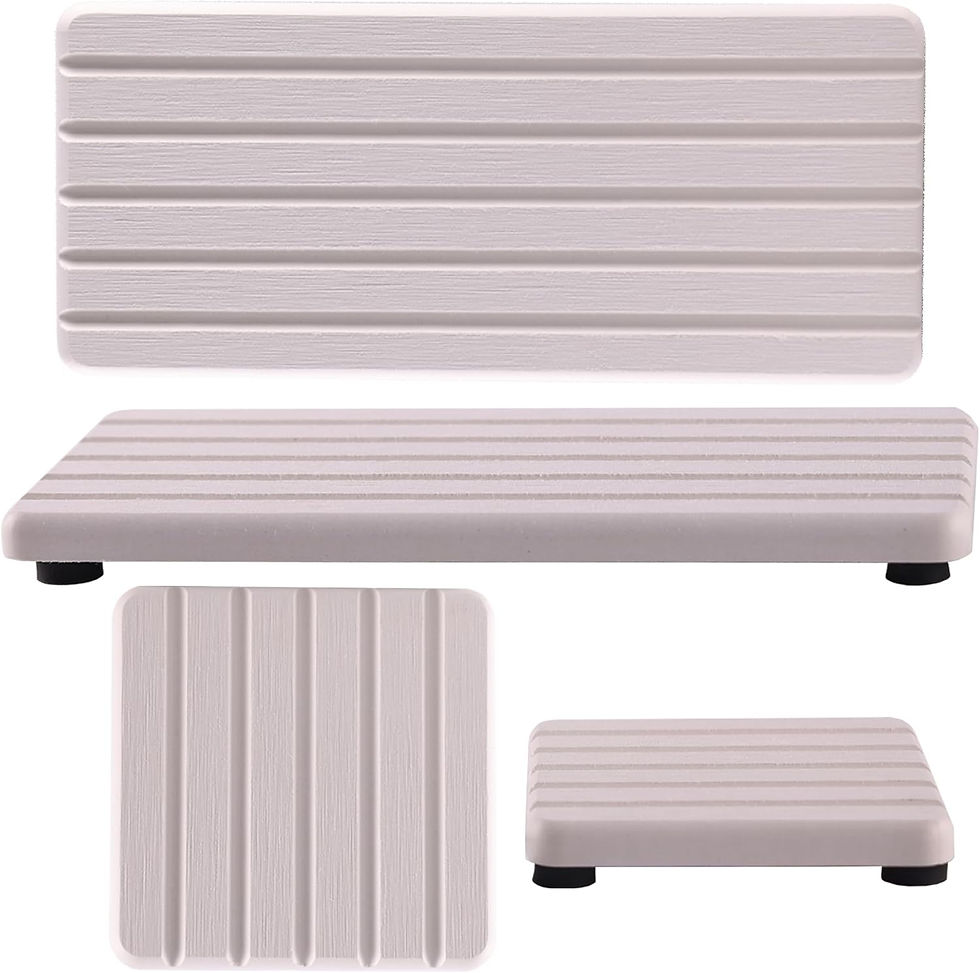 Thumbnail: Set of 4 Water Absorbent Diatomite Coasters, Diatomaceous Earth Kitchen Soap Di