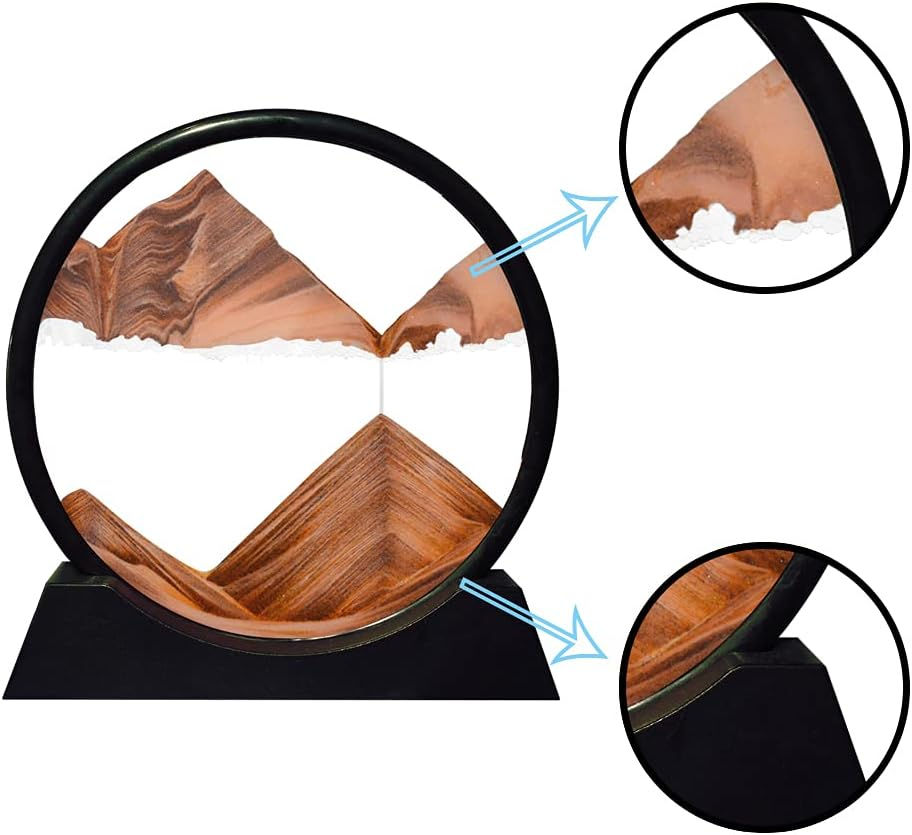 Thumbnail: Aoderun Moving Sand Art Picture Round Glass 3D Deep Sea Sandscape in Motion Dis