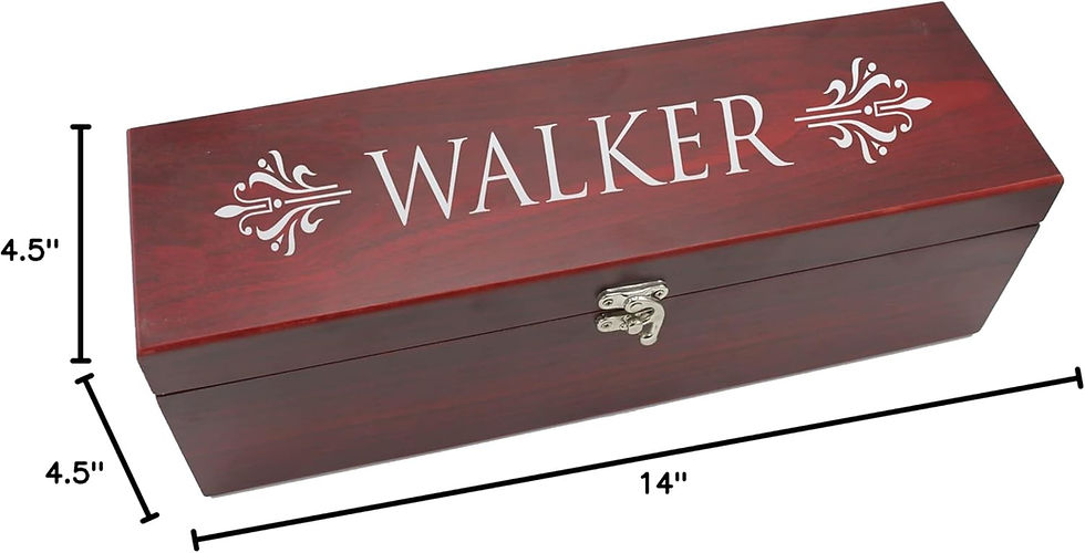 Thumbnail: My Personal Memories Personalized Wood Wine Box - Anniversary Ceremony Couples 