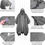 Thumbnail: PTEROMY Hooded Rain Poncho for Adult with Pocket, Waterproof Lightweight Unisex