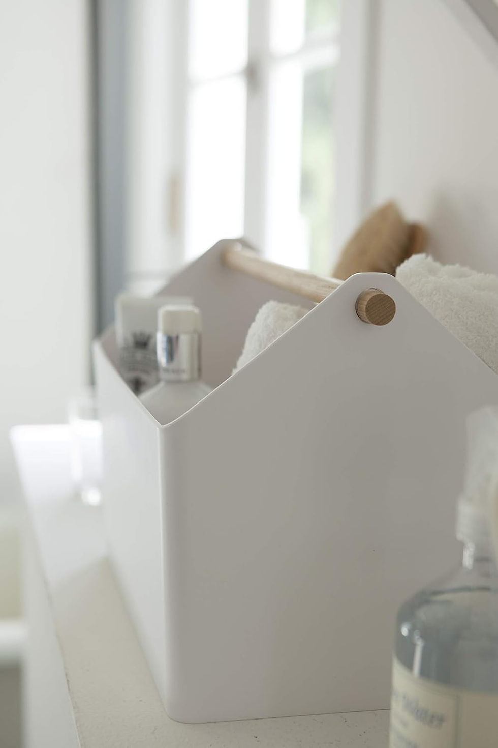 Thumbnail: Yamazaki Home Storage Organizer/Cleaning Caddy/Storage Basket with Handle Plast