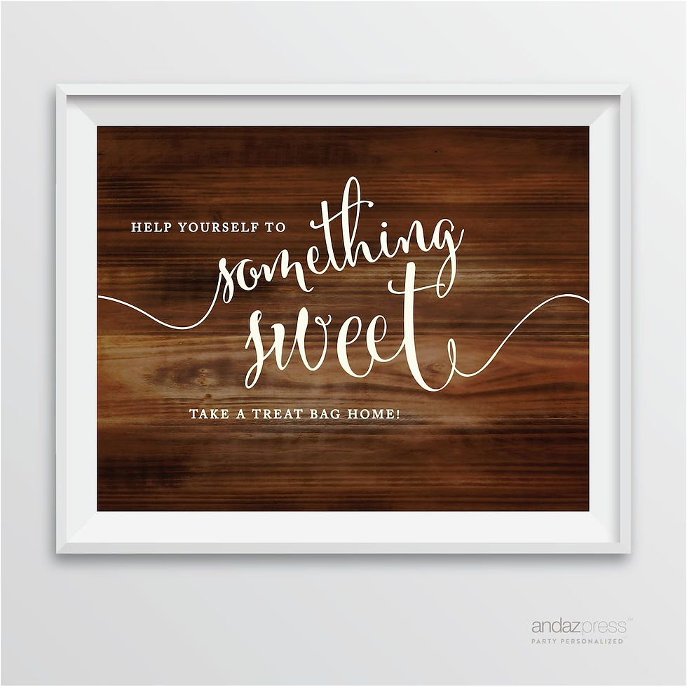 Thumbnail: Andaz Press Wedding Party Signs, Rustic Wood Print, 8.5x11-inch, Time Capsule L