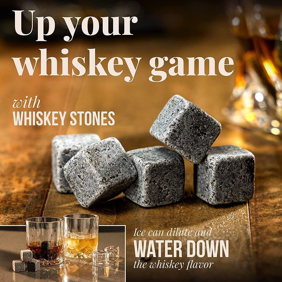 Thumbnail: Mixology & Craft Whiskey Stones - Cube-Shaped Granite Chilling Whiskey Rocks Se