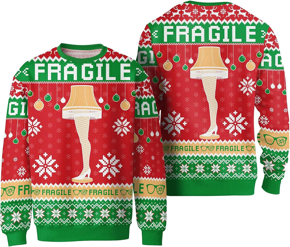 Thumbnail: Santalorian Ugly Christmas Sweater - Christmas Story Leg Lamp Ugly Sweater - Ch