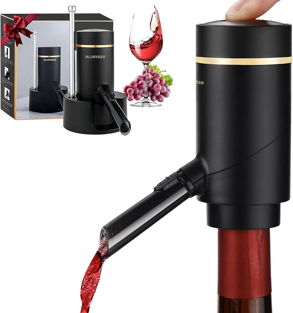 Thumbnail: Luxurious 4-in-1 Electric Wine Aerator, Decanter, Dispenser & Vacuum Saver with