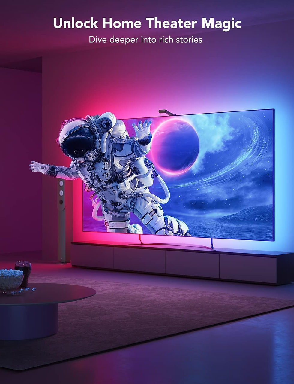 Thumbnail: Govee Envisual TV LED Backlight T2 with Dual Cameras, 11.8ft RGBIC Wi-Fi LED St