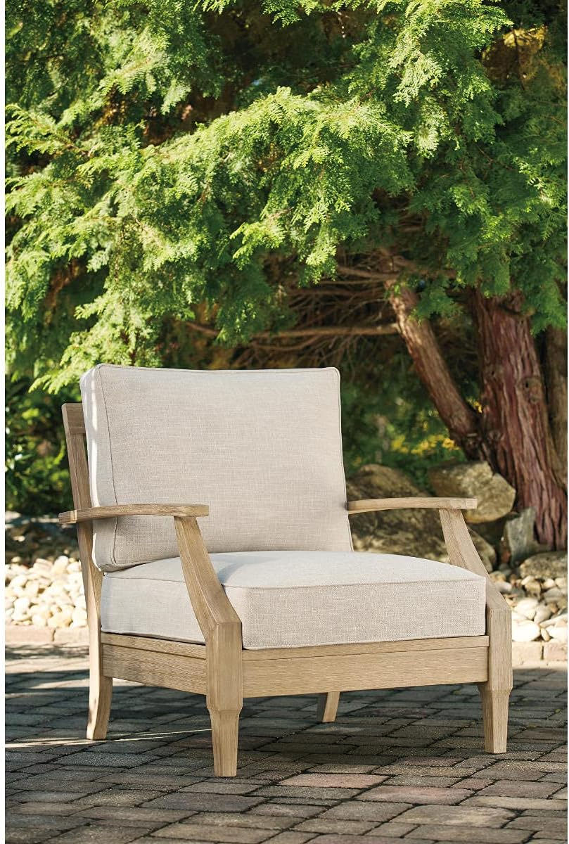 Thumbnail: Signature Design by Ashley Clare View Outdoor Eucalyptus Wood Lounge Chair – 