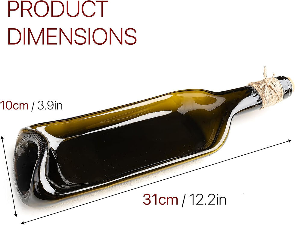 Thumbnail: Melted Wine Bottle Serving Boards; Decorative Rectangle Serving Trays for Home 