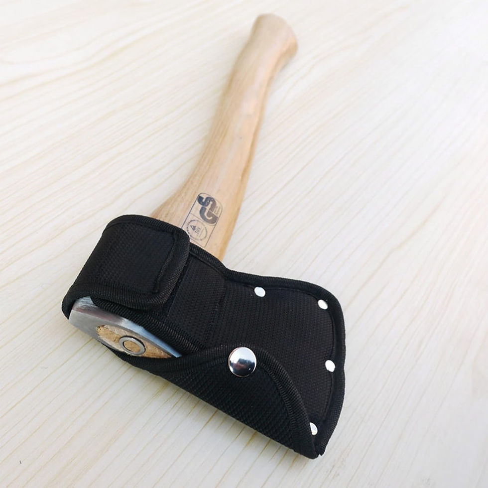 Thumbnail: 2Pcs Hatchet Cover for 1-1/4lb Axe, Black Ax Head Sheath Holster for Outdoor Hi