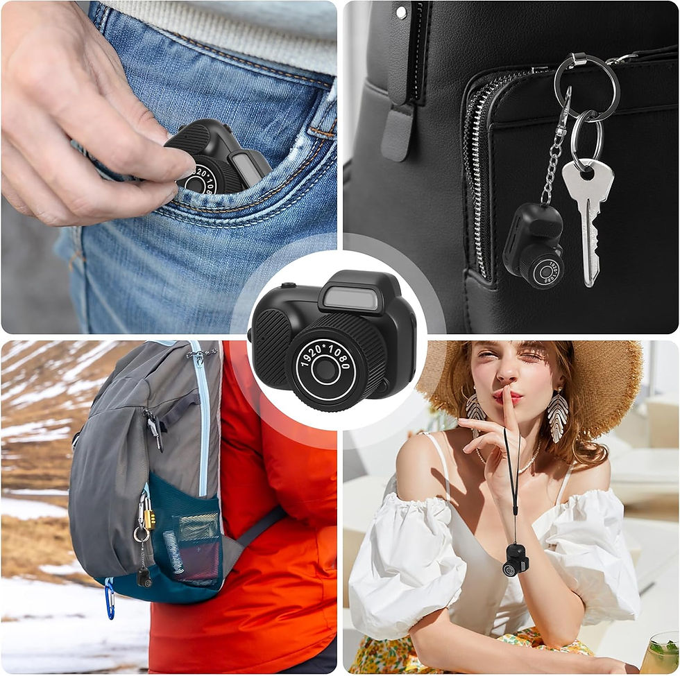 Thumbnail: Mini Keychain Camera, FHD 1080p 8MP Mini Digital Camera with 64GB SD Card, 0.96