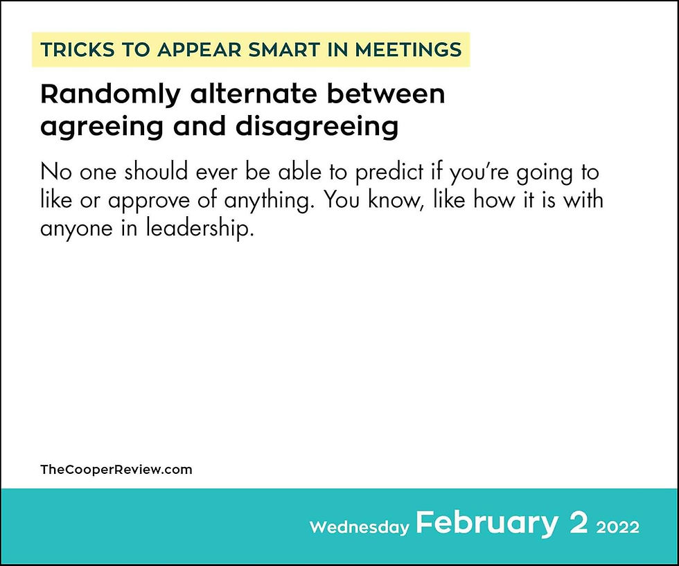 Thumbnail: Tricks to Appear Smart in Meetings 2022 Day-to-Day Calendar