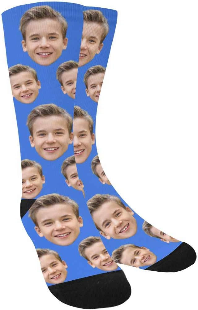 Thumbnail: Custom Socks with Faces Change Men Face Size Personalized Printed Photo Crew So