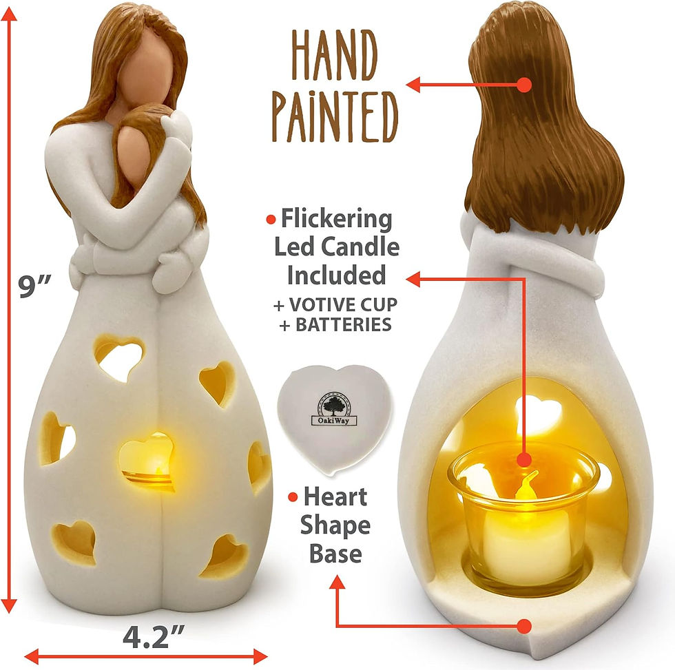 Thumbnail: Gifts for Mom from Daughter – Mothers Day Candleholder Statue with Flickering