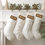 Thumbnail: Rustic Personalized Christmas Stockings, 4 Pcs 18 Inch Luxury Snow White Ivory 