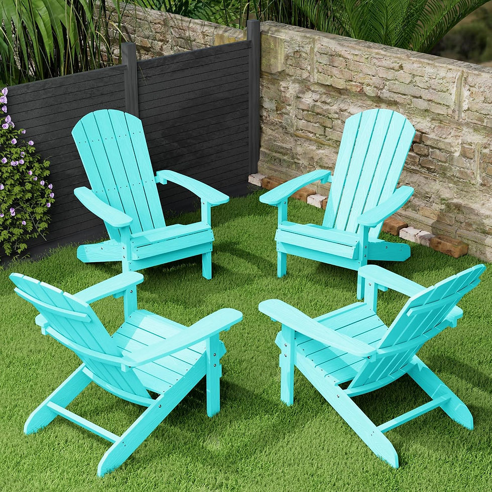 Thumbnail: YEFU Adirondack Chair Weather Resistant: Outdoor Chair HIPS Plastic Adirondack 